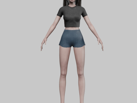 Pretty basic girl V30868 Model 3D