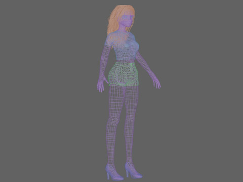Pretty basic girl V30868 Model 3D