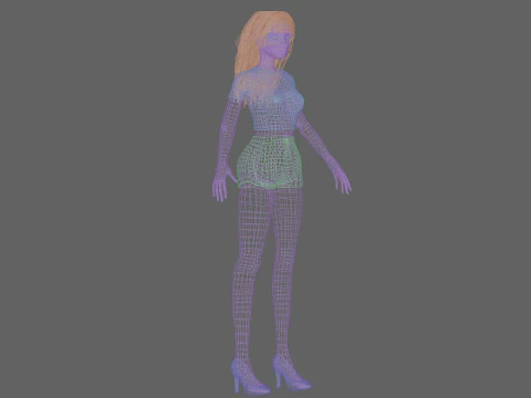 Pretty basic girl V30868 3D Model