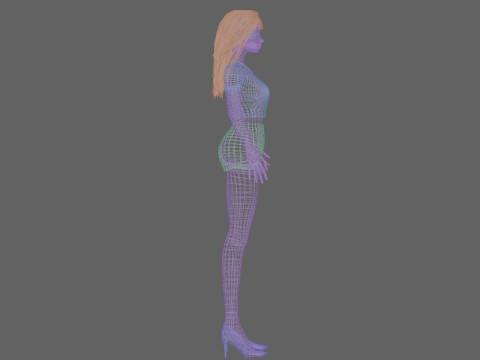 Pretty basic girl V30868 Model 3D