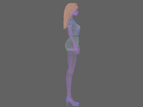 Pretty basic girl V30868 3D Model