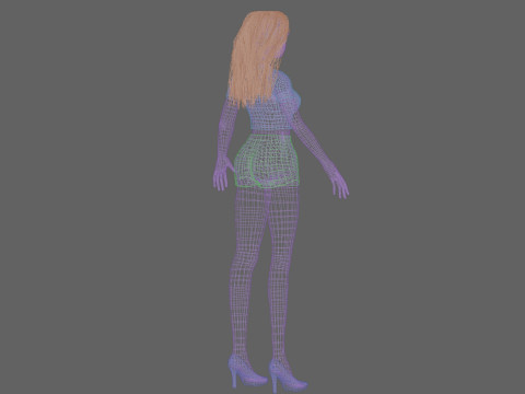 Pretty basic girl V30868 Model 3D