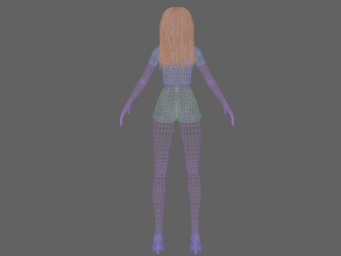 Pretty basic girl V30868 Model 3D