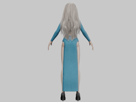 Pretty cartoon girl V32662 Modelo 3D