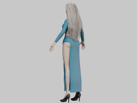 Pretty cartoon girl V32662 Modelo 3D