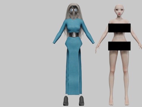 Pretty cartoon girl V32662 Modelo 3D