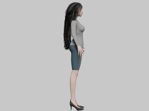 Pretty cute girl V38946 3D 모델