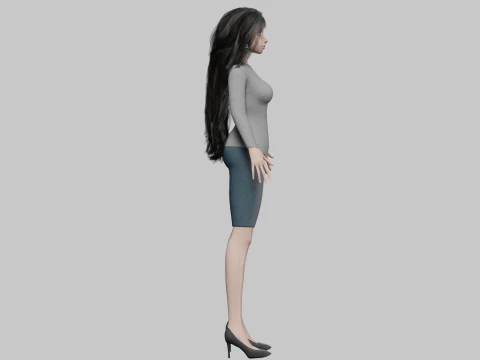 Pretty cute girl V38946 3D Model