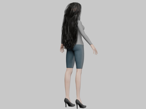 Pretty cute girl V38946 3D 모델