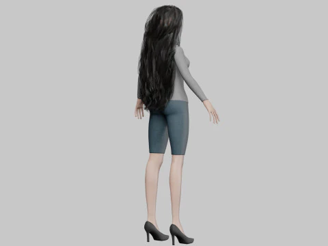 Pretty cute girl V38946 3D Model