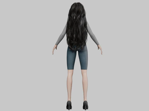 Pretty cute girl V38946 3D Model