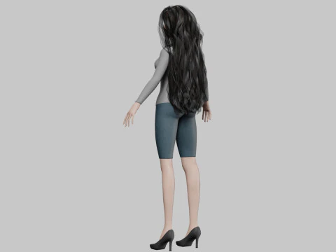 Pretty cute girl V38946 3D Model