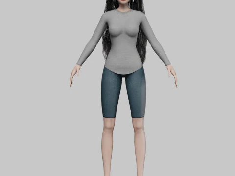 Pretty cute girl V38946 3D Model