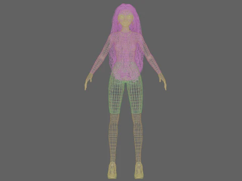 Pretty cute girl V38946 3D Model