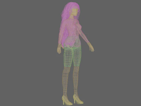 Pretty cute girl V38946 3D Model