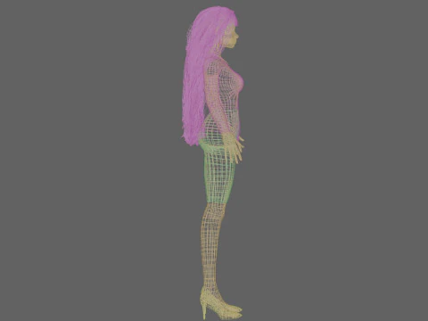 Pretty cute girl V38946 3D Model
