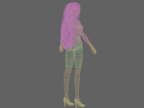 Pretty cute girl V38946 3D Model
