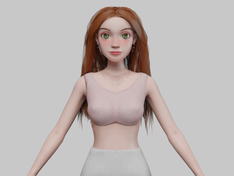 Pretty lovely girl V29264 3D Model