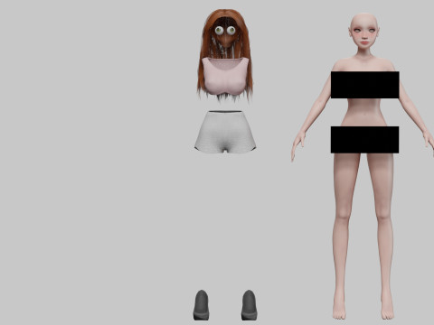 Pretty lovely girl V29264 Modelo 3D