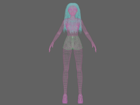 Pretty lovely girl V29264 Modelo 3D