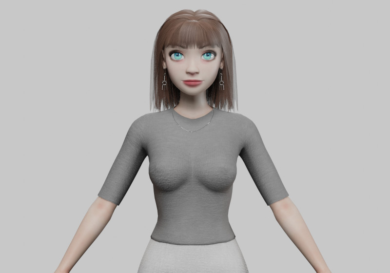 Pretty standard girl V29972 Modelo 3D .c4d .max .obj .3ds .fbx .stl .blend 