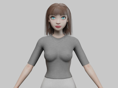 Pretty standard girl V29972 3D Модель