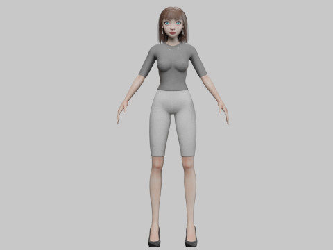Pretty standard girl V29972 Modelo 3D