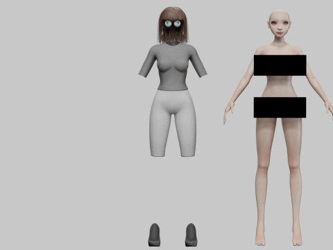 Pretty standard girl V29972 Modelo 3D