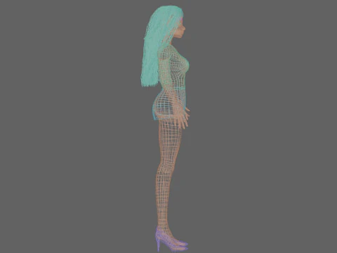 Pretty stylized girl V32817 3D Model