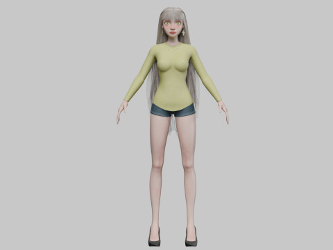 Pretty sweet girl V32683 Modelo 3D