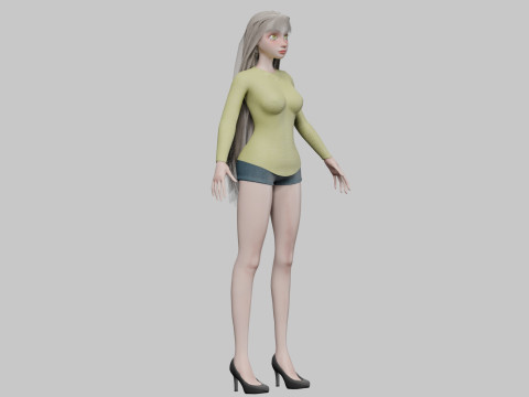 Pretty sweet girl V32683 Modelo 3D