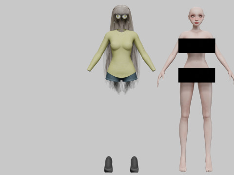 Pretty sweet girl V32683 Modelo 3D