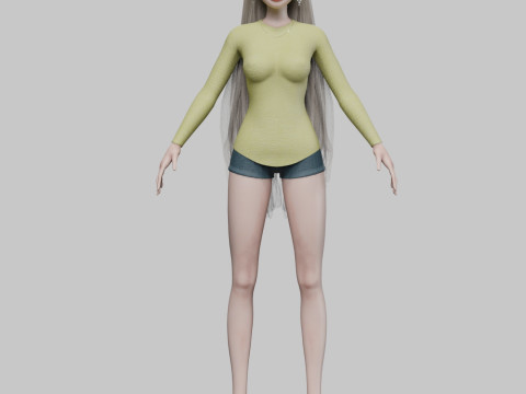 Pretty sweet girl V32683 Modelo 3D