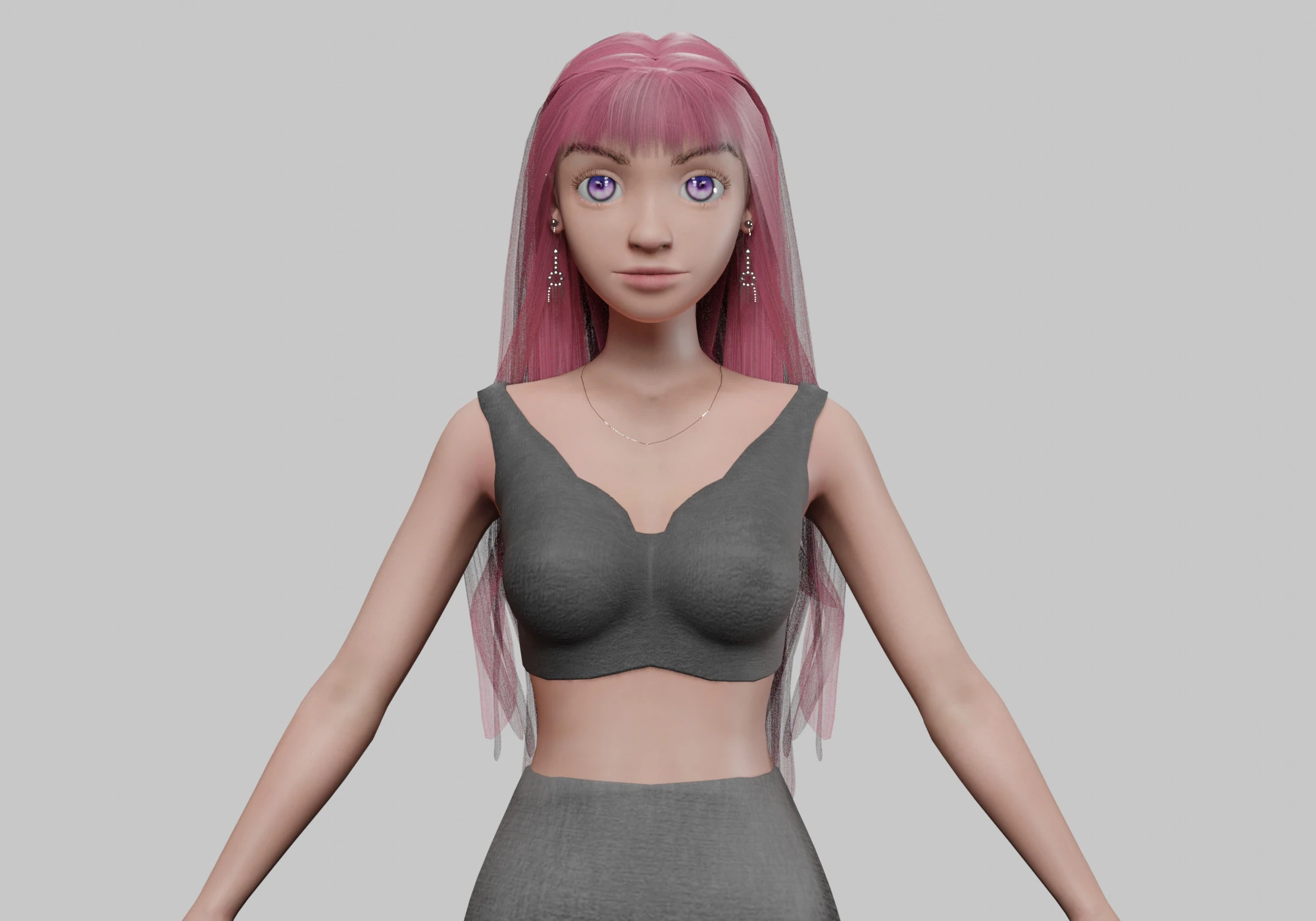 Pretty teen girl V33133 3D Model .c4d .max .obj .3ds .fbx .stl .blend 