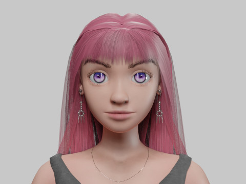 Pretty teen girl V33133 3D Model