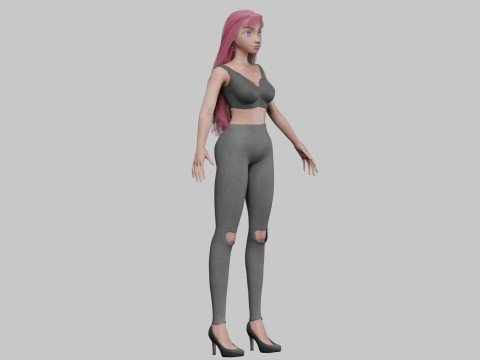 Pretty teen girl V33133 3D Model
