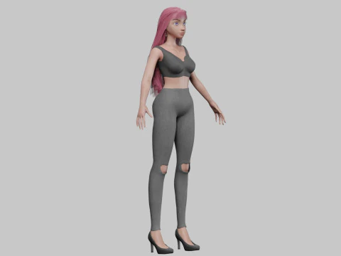 Pretty teen girl V33133 3D Model