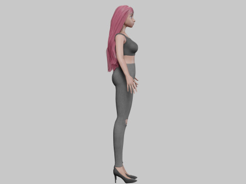 Pretty teen girl V33133 3D Model