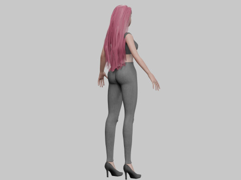 Pretty teen girl V33133 3D Model