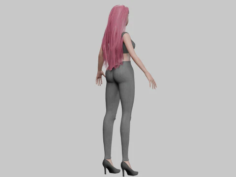 Pretty teen girl V33133 3D Model