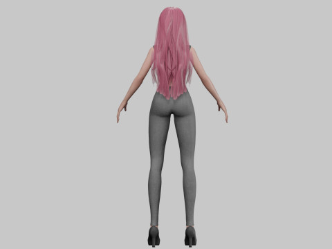 Pretty teen girl V33133 3D Model