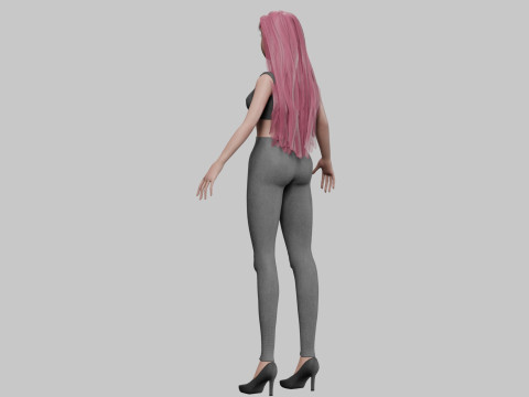 Pretty teen girl V33133 3D Model