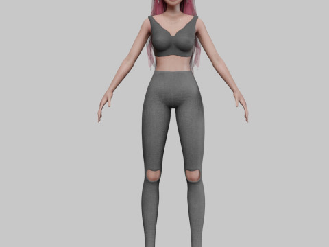 Pretty teen girl V33133 3D Model