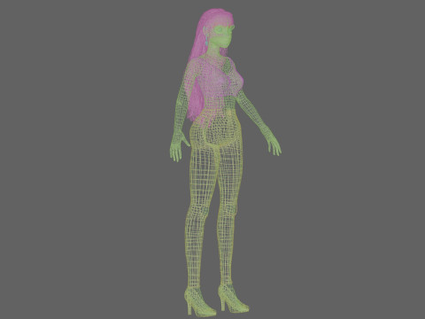 Pretty teen girl V33133 3D Model