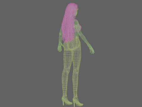 Pretty teen girl V33133 3D Model