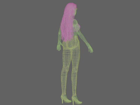 Pretty teen girl V33133 3D Model