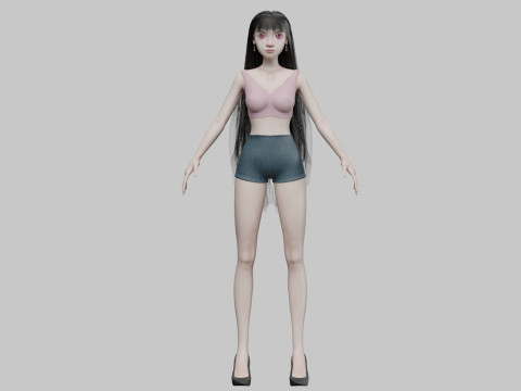 Pretty young girl V29761 3Dモデル
