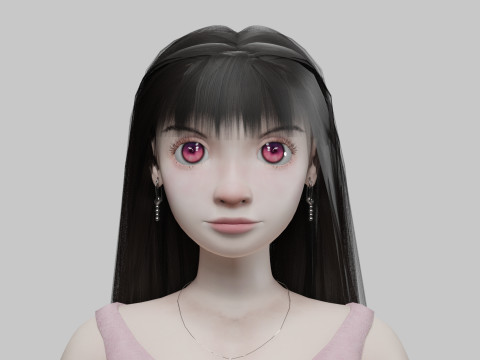 Pretty young girl V29761 3Dモデル