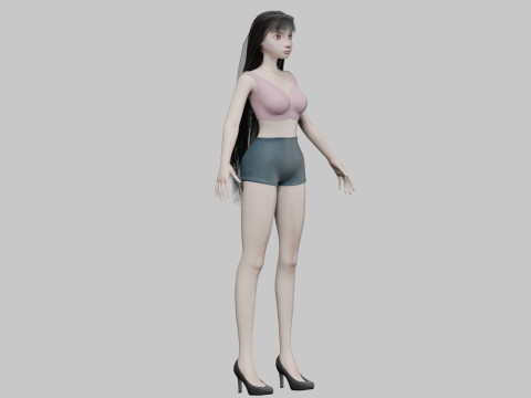 Pretty young girl V29761 3Dモデル
