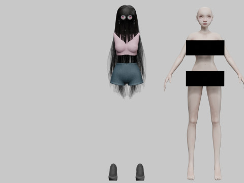 Pretty young girl V29761 3Dモデル